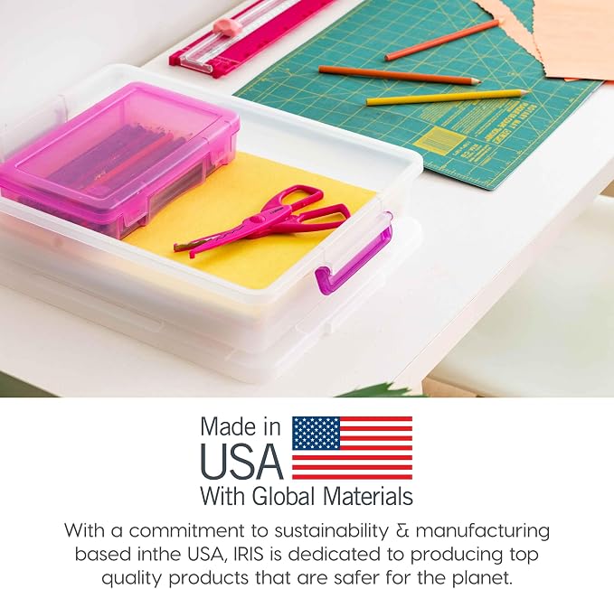 IRIS USA 6 Qt. Plastic Craft Storage Container Bins - Image 7