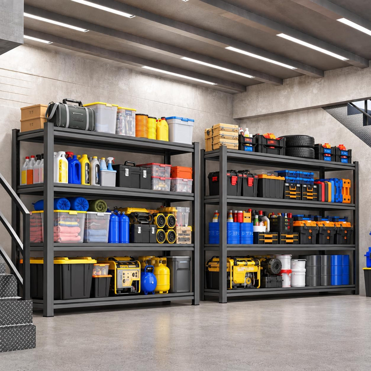 Garage Shelving 44"H x 40"W x 14"D Heavy Duty Storage Shelves Boltless