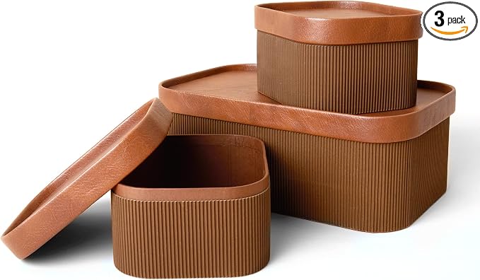 LA JOLIE MUSE Fluted Cardboard Storage Baskets by LaJol%C3%ADeMuse