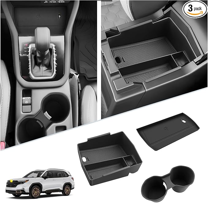 SKTU 3Pcs for 2025 2026 Subaru Forester Center Console Organizer 2025 2026 by SKTU+BST+Car+Accessory