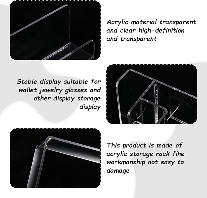 Acrylic Wallet Display Stand Purse Handbag Organizer, Acrylic Display Shelf - Image 3