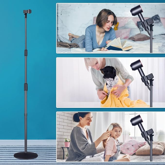 Hands Free Hair Dryer Stand Holder - 59in Adjustable Height - Image 6