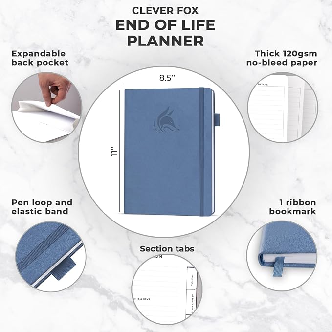 Clever Fox Large End of Life Planner – Guided Final Arrangements Organizer - Image 2