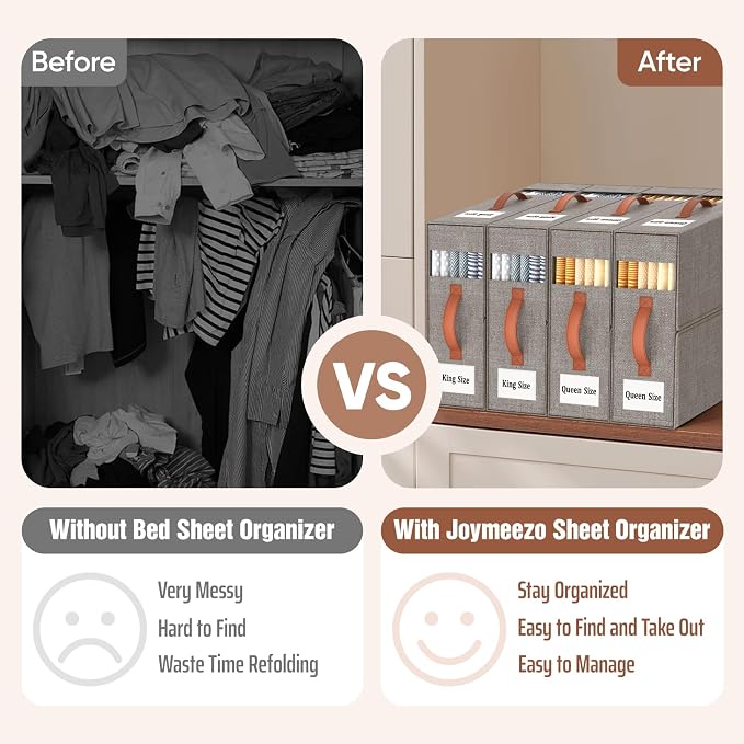 6 Pack Bed Sheet Organizers and Storage - Image 5