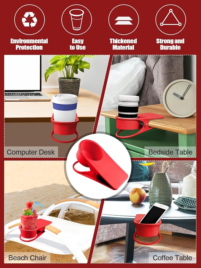 Kalolary 2-Pack Table Edge Cup Holder - Image 6