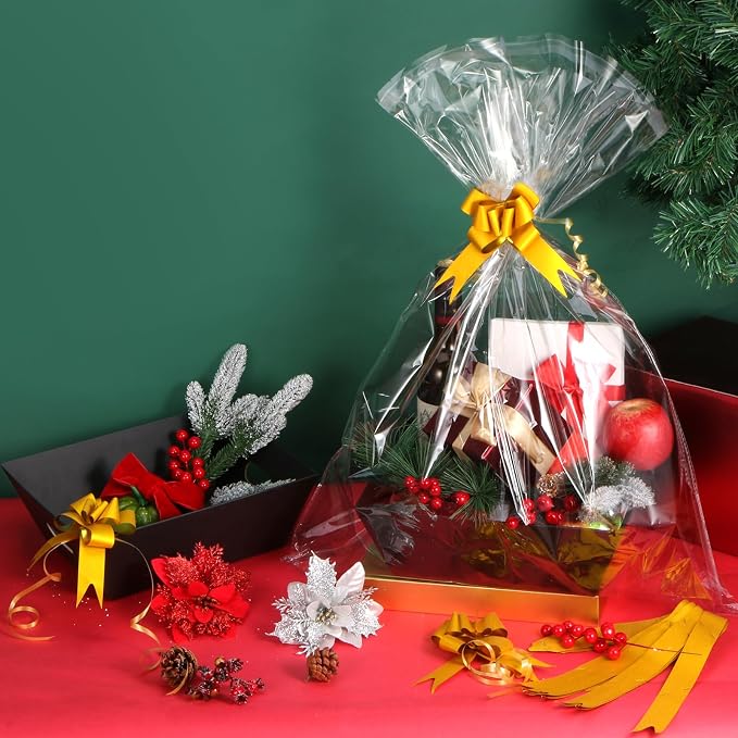 10PACK Black Baskets For Gifts Empty, 10x12”Thick Kraft Gift Basket - Image 3