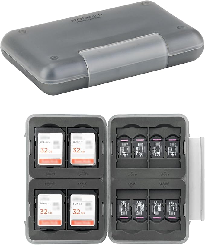 PROfezzion 24 Slots Water-Resistant & Anti-Shock Memory Card Case by PROfezzion
