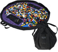 Lay-n-Go 2-in-1 Small Portable Drawstring Toys Storage Organizer and Play Mat by Lay-n-Go