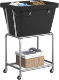 ELYKEN Laundry Cart with Wheels, Rolling Laundry Hamper with Removable Bag and by ELYKEN