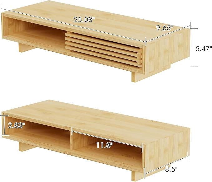 Zri Bamboo Computer Monitor Stand - Image 6