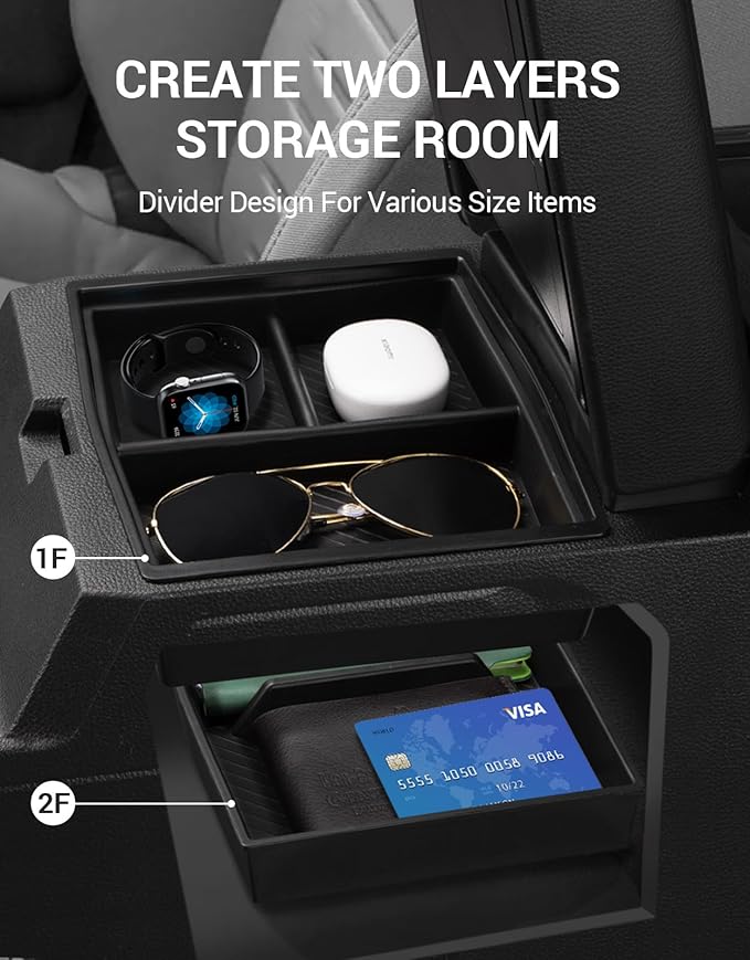 Ecarzo 3PCS Center Console Organizer - Image 3