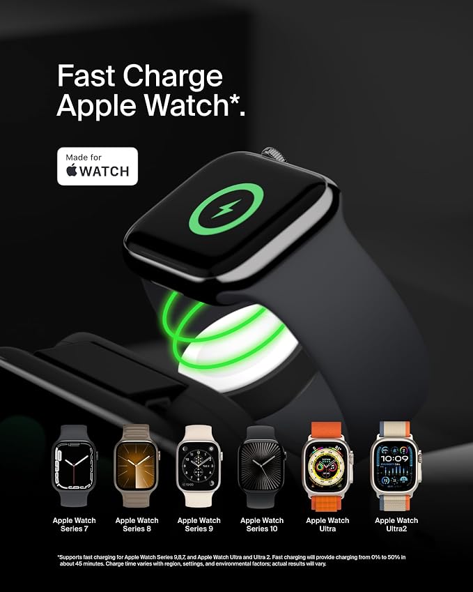 Belkin MagSafe Charger Compatible 3-in-1 Magnetic Charging Travel Pad - Image 4