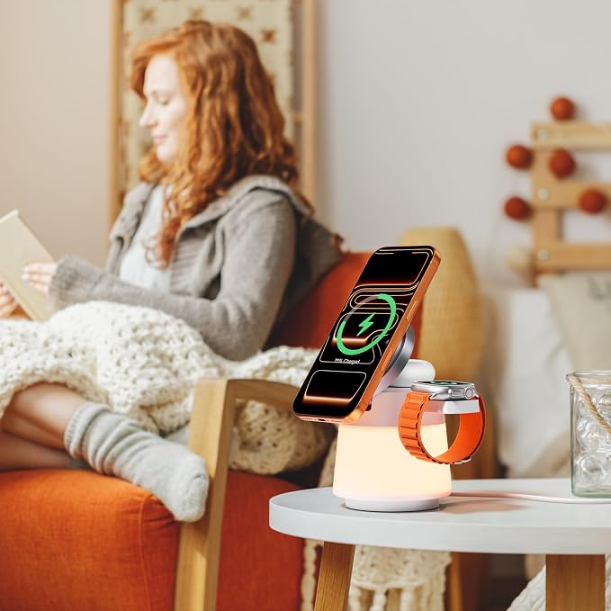 Wireless Charger 3 in 1, Magnetic Wireless Charger Stand - Image 8
