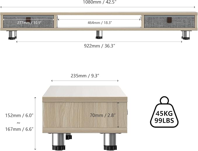 Fenge Monitor Stand, Dual Monitor Stand - Image 3