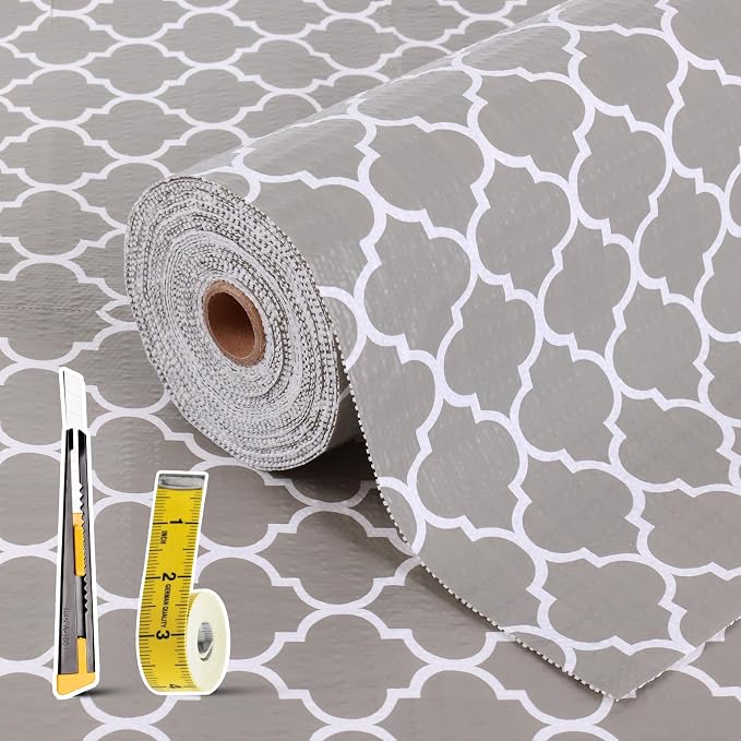 Drawer and Shelf Liner for Kitchen Cabinet: 17 in X 20 Ft Non Slip Waterproof by Kimhan
