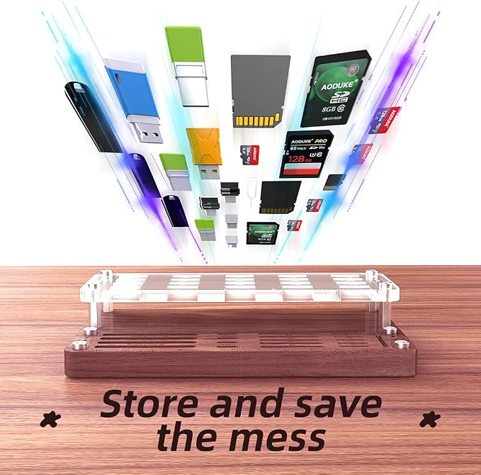 Wooden Memory Card Case for TF, Micro SD Cards and USB Drives - Image 7