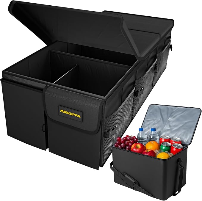 MIKKUPPA Car Trunk Organizer - 95L Collapsible Trunk Organizer with Lid by MIKKUPPA