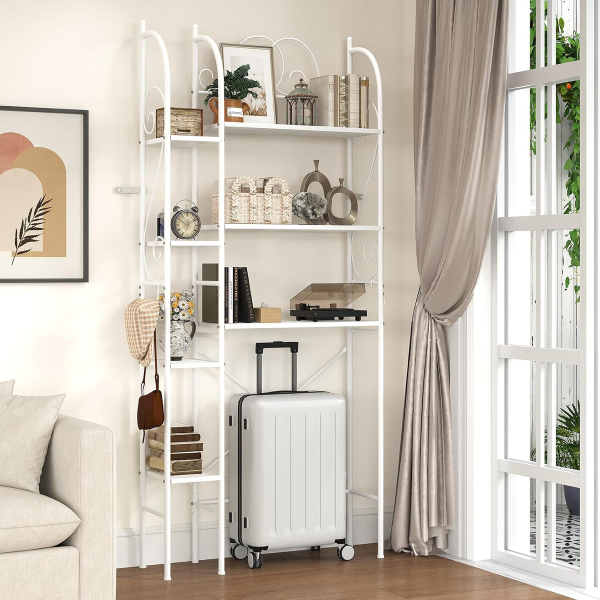 7-Tier Over the Toilet Storage Rack, Heavy-Duty Metal Bathroom