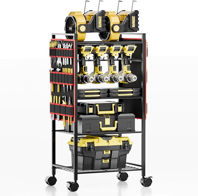 5 - Tier Power Tool Organizer Cart - 300 lbs Heavy Duty Utility Rack Shelf by CFMASTER