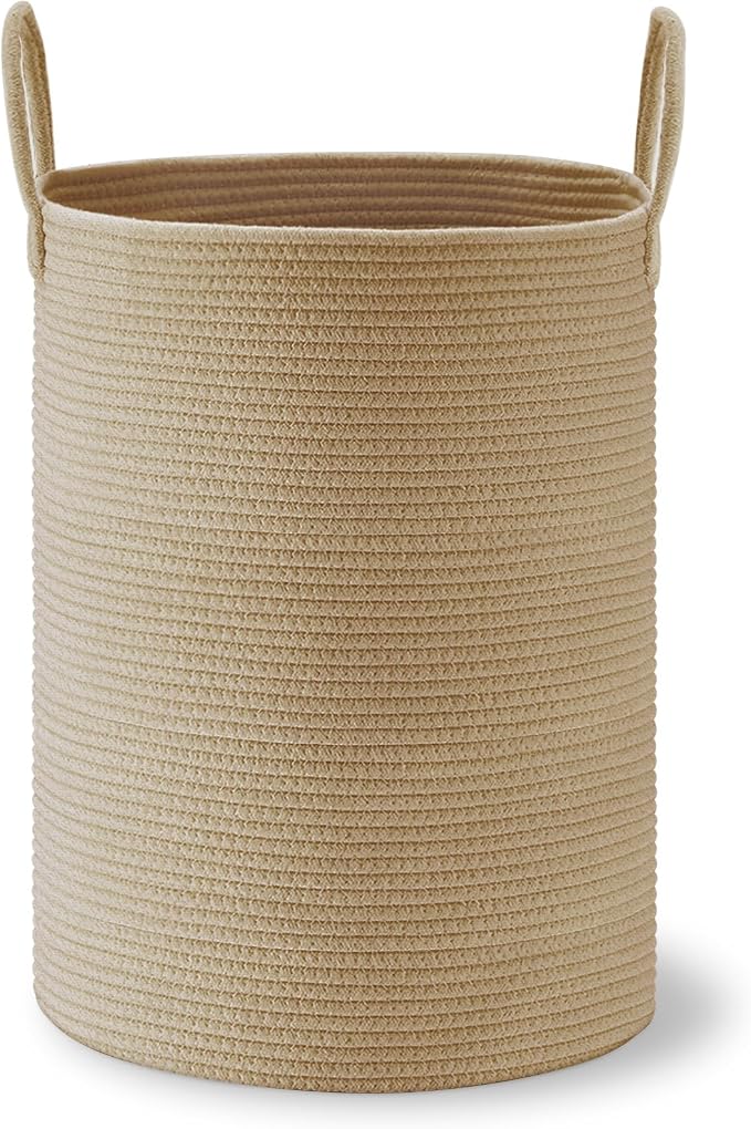 VIPOSCO Large Laundry Hamper, Tall Woven Rope Storage Basket - Image 8