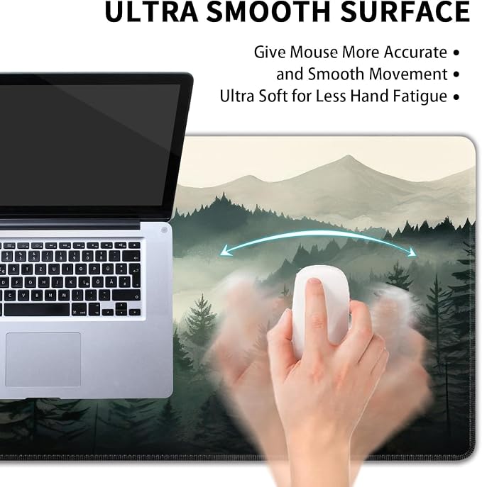 Misty Forest Large Mouse Pad, Gaming Keyboard Desk Pad, Extended Mouse Mat - Image 5