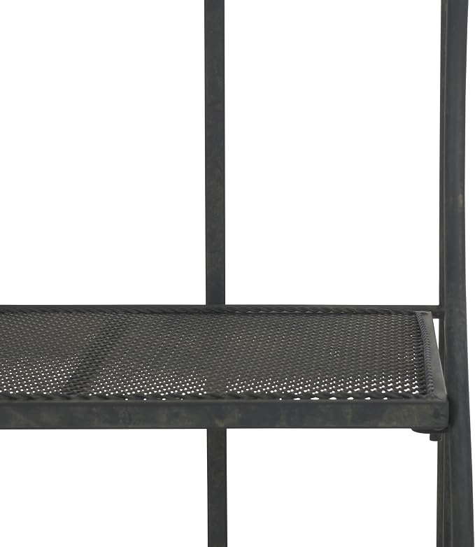 SAFAVIEH Outdoor Collection Torus Victorian Scroll Antique Black 3-Tier Shelf - Image 9