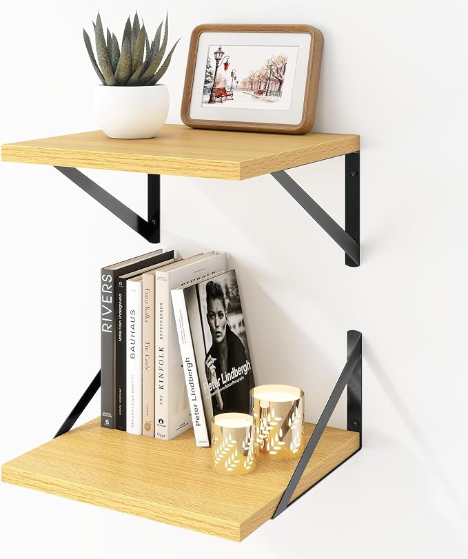 Deep Floating Shelves Wall Mounted, Living Room, Office by Acovy