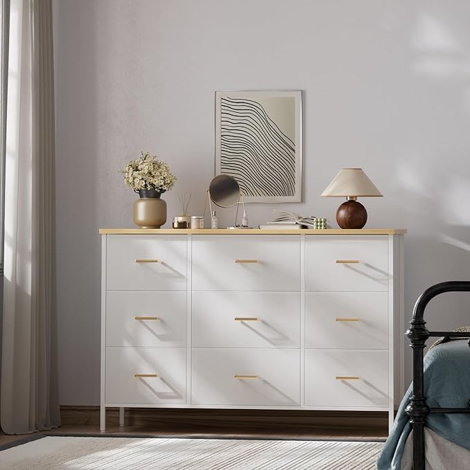 Wide TV Stand Modern TV Console, 9 Drawers Dresser - Image 6