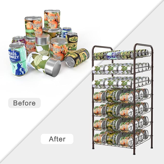 Vrisa Can Organizer for Pantry 7-tier Can Dispenser Rack Holde up to 84 Cans - Image 7