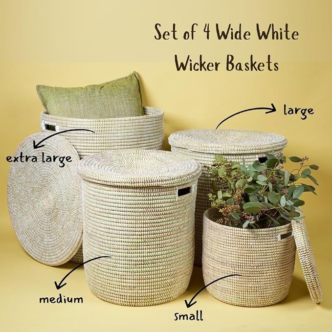 Medium White Storage Basket - Image 6