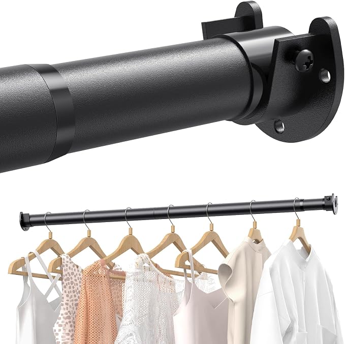 4 PACK Closet Rods for Hanging Clothes, 17 to 84 Inches Stepless Adjustable by Supforce
