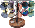 Sunglass Organizer, Wood Eyeglass Holder Rack, Metal Sunglasses Organizer by BDBDYEAY