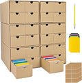 6 Sets Trading Card Storage Boxes, Includes 24-750 CT Boxes & 96 Dividers by Unknown