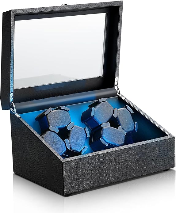 Watch Winder for Automatic Watches, Ultra Quiet Motor, 4 Automatic Watches and by LALAHOO