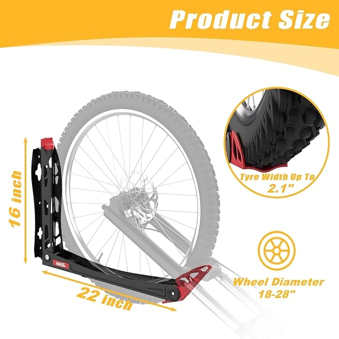 TORACK BIKEPAL No Lifting Swivel Bike Racks, Space Saving Wall Mounted Bike - Image 7