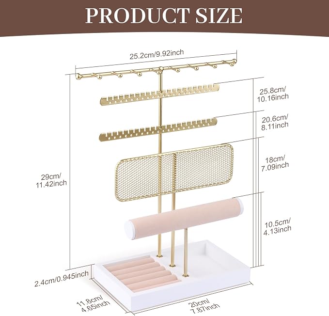 Hyber&Cara 3 Tier Jewelry Display Stand - Image 4