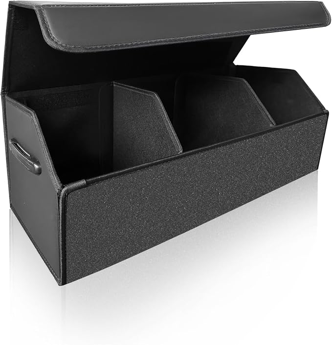 Car Organizers for Trunk for Suv Sedan, Leather Storage Box, Extra Large by Fyzeoty
