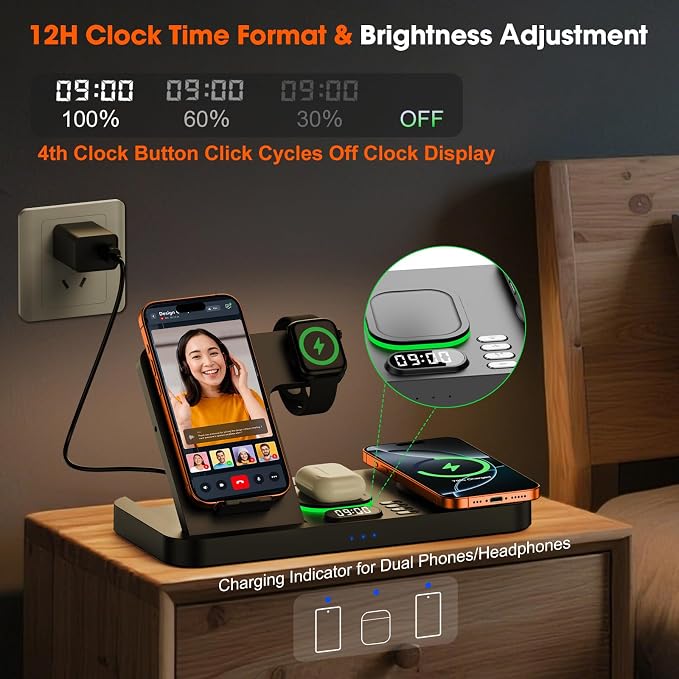 Dual Phone Magnetic Wireless Charging Station - Image 4