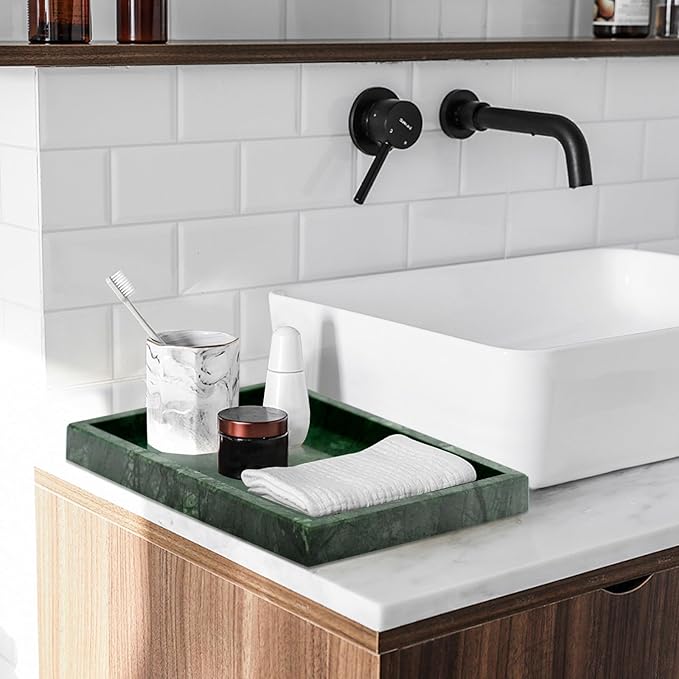 Green Marble Tray, Pure Natural Vanity Tray, Marble Trays - Image 5