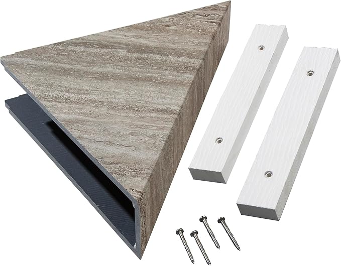 Palisade Vinyl Waterproof Corner Shower Shelf in Grecian Earth by PalisadeWallTilesandPlanks