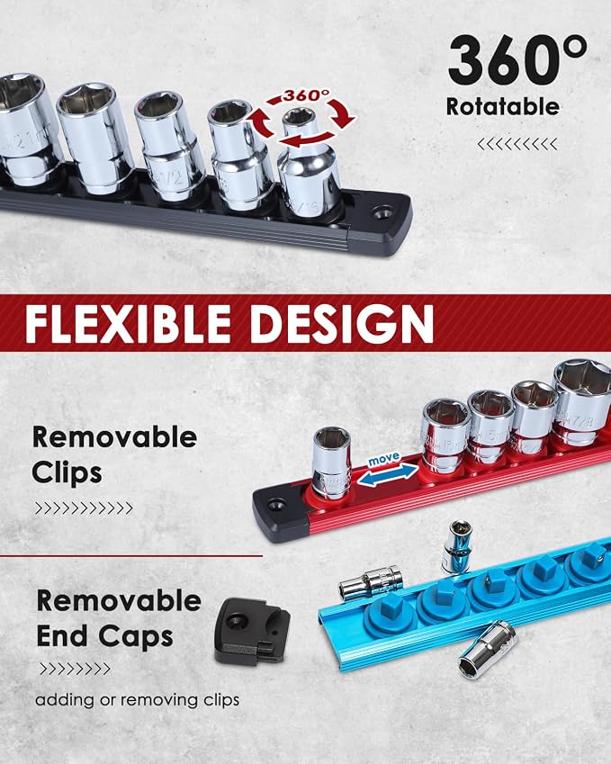 8PCS Magnetic Socket Holder Organizer Set - Image 5