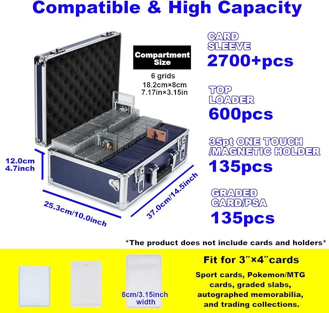 Multi color Card Storage Hard Case, Sports Card Collection Boxes, Trading Cards - Image 3