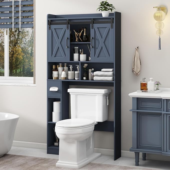 Vabches Over The Toilet Storage Cabinet, Farmhouse Storage Cabinet Over Toilet - Image 6