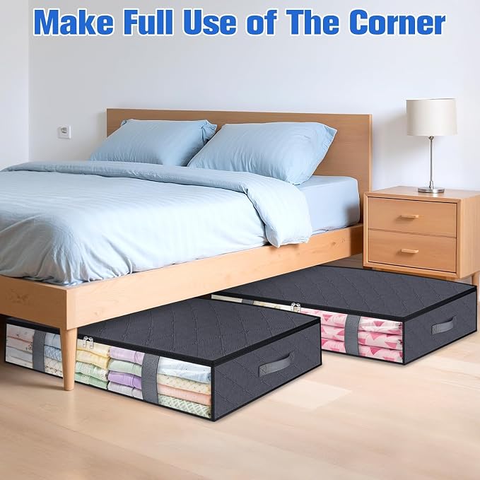 Under Bed Storage Containers, 8 Pack Blanket Storage Bags, Collapsible Storage - Image 7