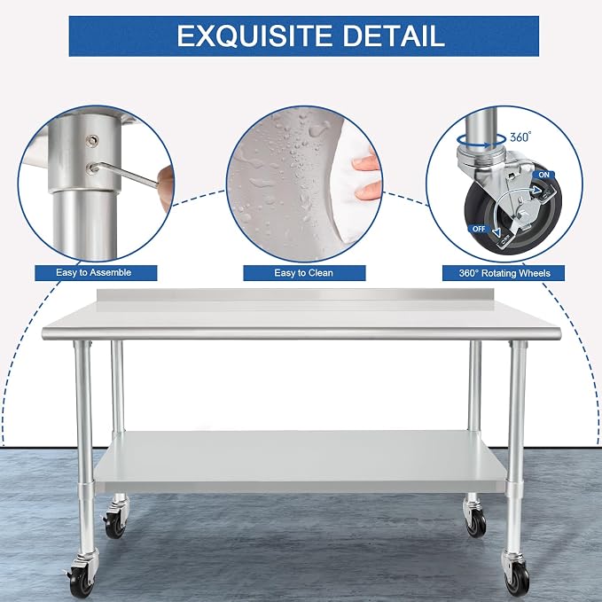 HARDURA Stainless Steel Table 24 x 60 Inches - Image 3
