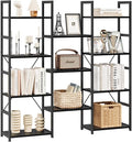 NUMENN Triple Column 4 Tier Bookshelf, Bookcase by NUMENN