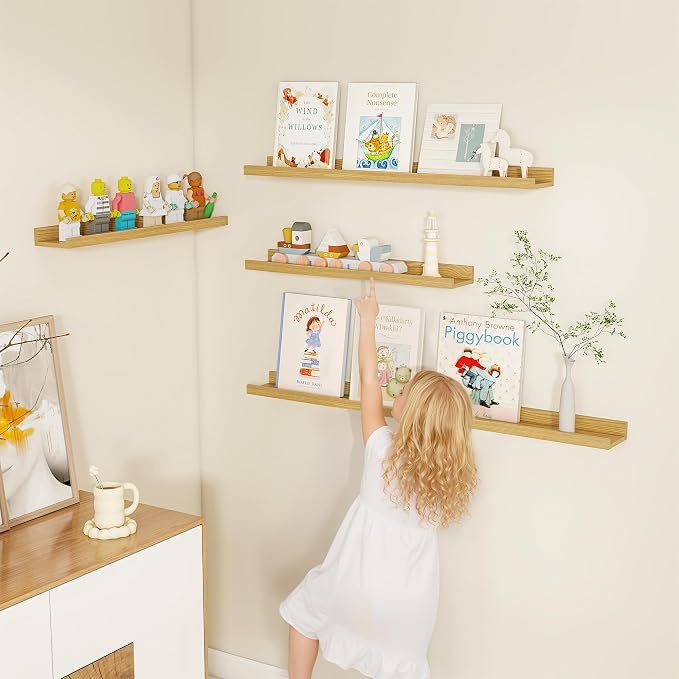 Fun Memories Picture Ledge Shelf, Floating Shelves Set of 4, 32 Inch Picture - Image 6