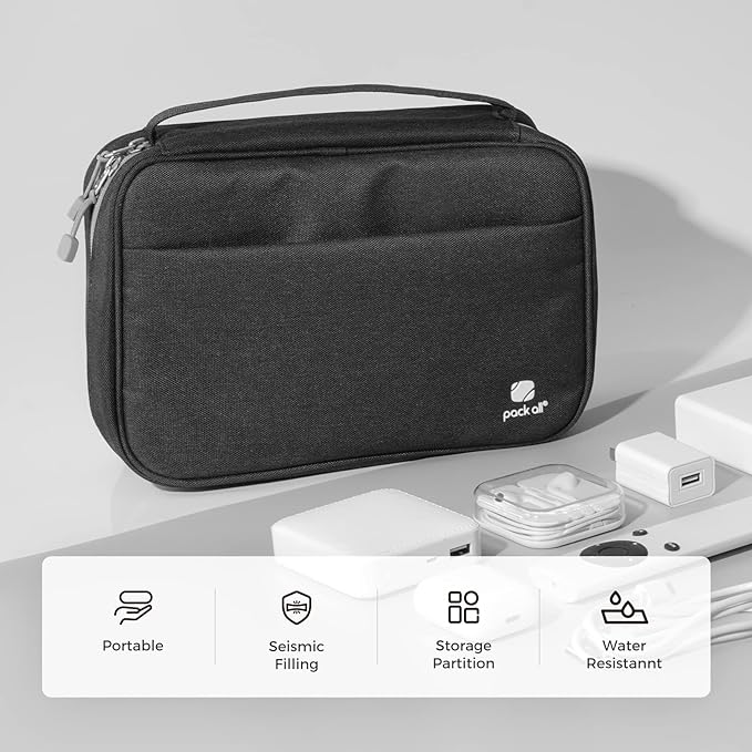 pack all Electronic Organizer Plus, Larger Capcity Cable Organizer Bag - Image 2