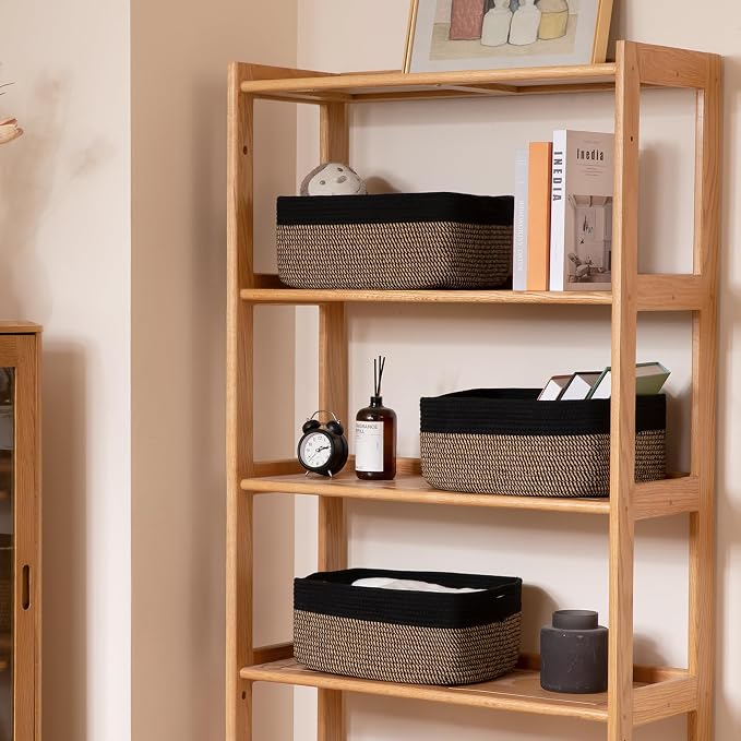 Storage Baskets for Organizing 3 Pack, Woven Baskets for Shelves, Closet - Image 4