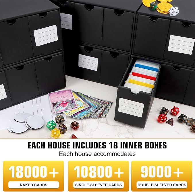 Trading Card Storage Box, Includes 18-600 CT Boxes & 60 Card Dividers, Trading - Image 3